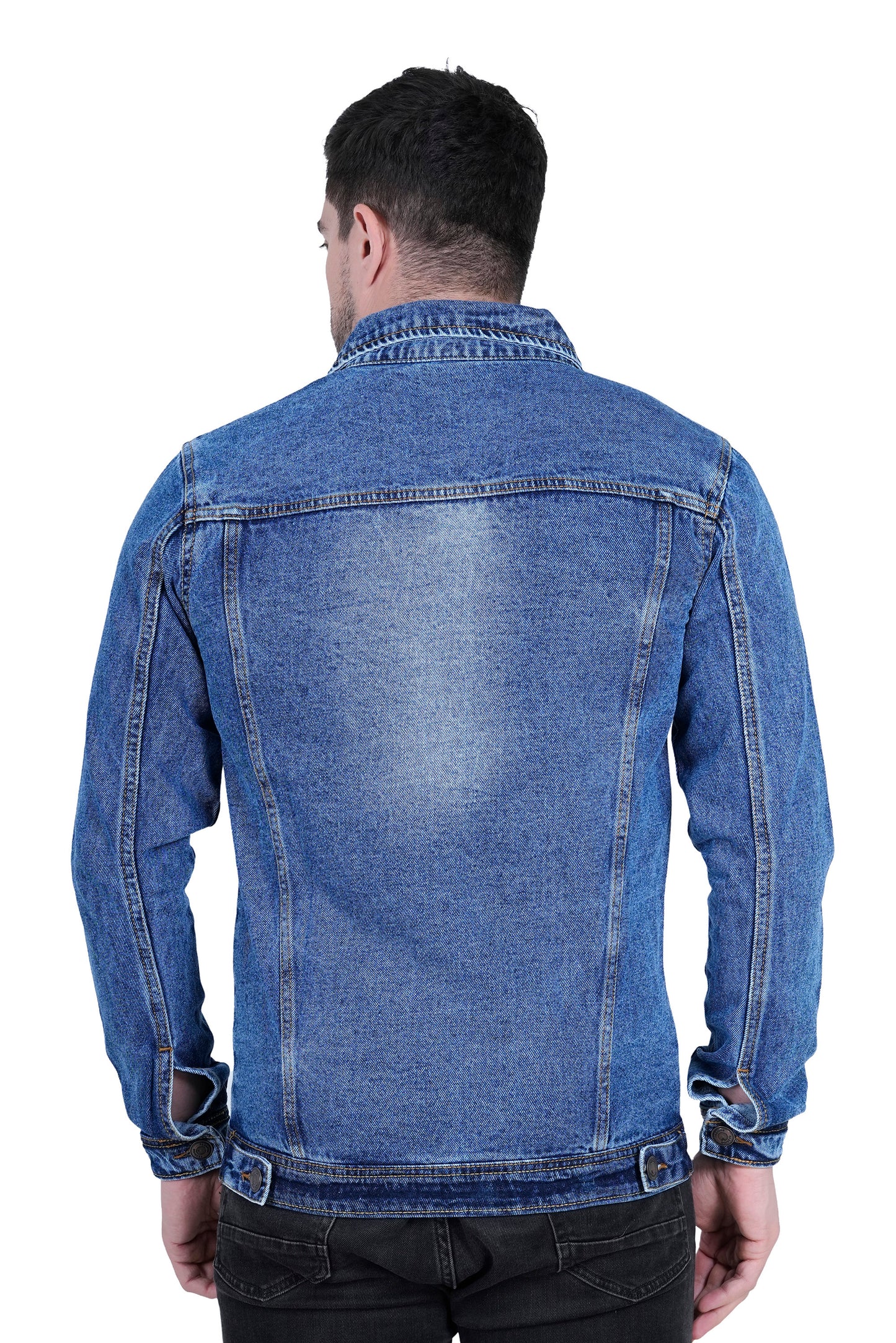 Men’s Classic Blue Denim Jacket – Casual Stylish Slim Fit Outerwear
