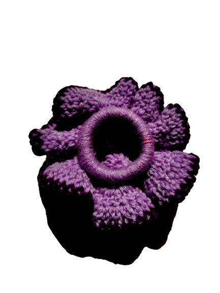 Elegant Dual-Tone Crochet Scrunchies – Handcrafted Yarn Hair Ties (Set of 4)